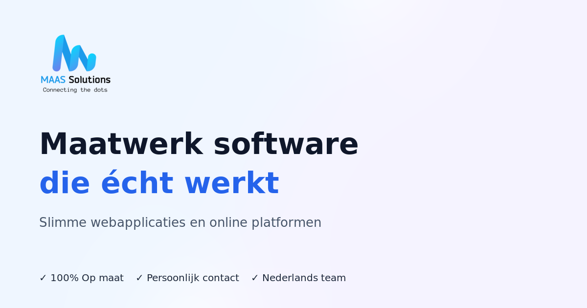 MAAS Solutions | Maatwerk Webapplicaties & Software op Maat